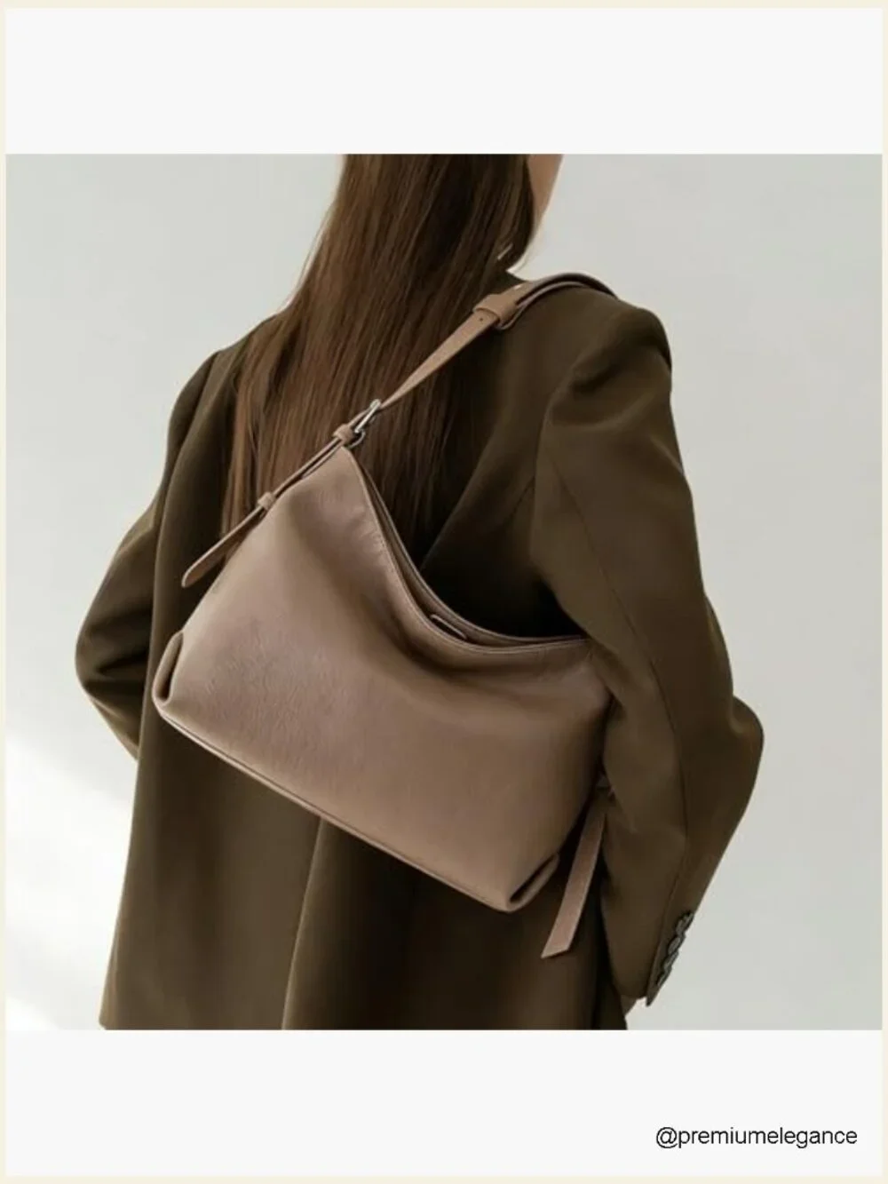 Small Soft Slouchy Hobo Bag Shoulder Purse Tote with Front Zip Pocket